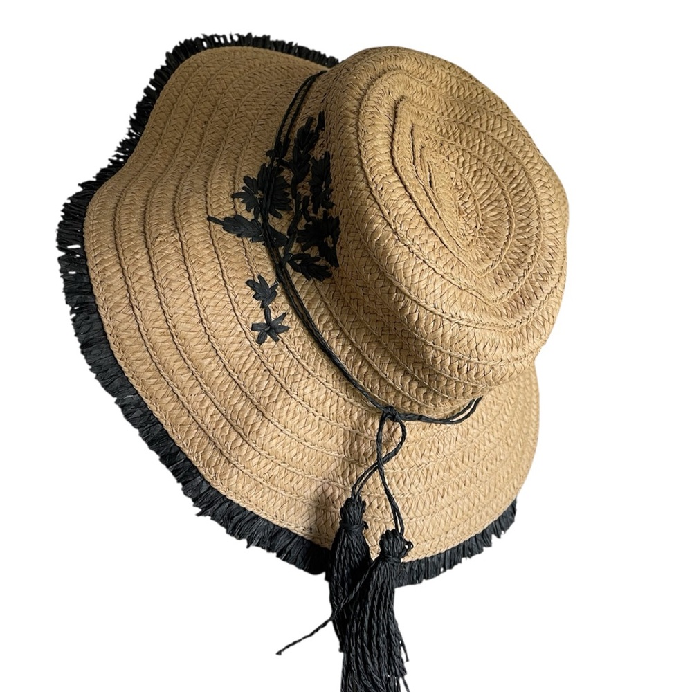 Embroidered Straw Hat - Picture 3 of 4